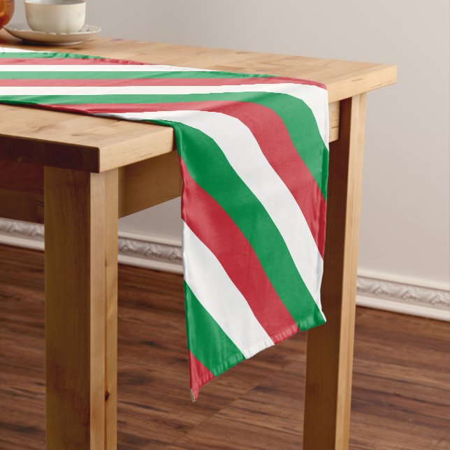 Chemin De Table Court Drapeau d'Italie (In Situ)