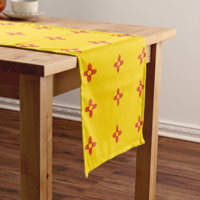 Chemin De Table Court Drapeau du Nouveau-Mexique (In Situ)