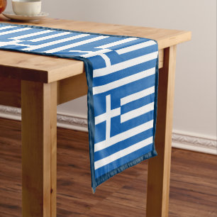 Chemin De Table Court Drapeau grec & décoration de la maison de ventilat