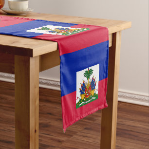 Chemin De Table Court Drapeau haïtien & Sports décoration de la fan hous