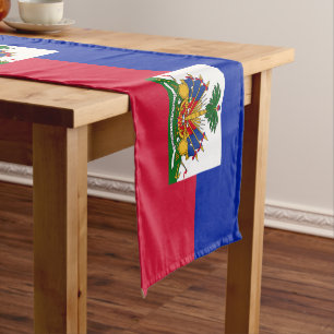 Chemin De Table Court Drapeau haïtien & Sports décoration de la maison /