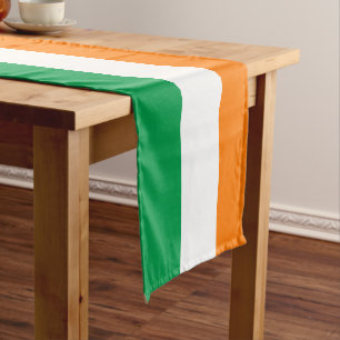 Chemin De Table Court Drapeau irlandais coureur de table pour la fête