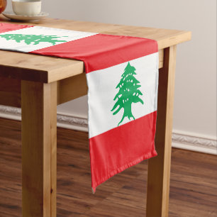 Chemin De Table Court Drapeau libanais & Sports décoration de la maison