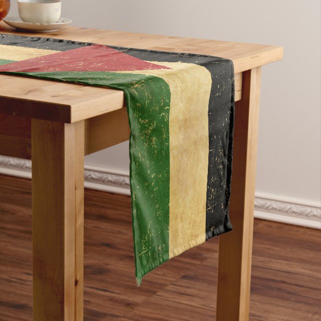 Chemin De Table Court Drapeau palestinien Vintage (In Situ)