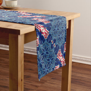 Chemin De Table Court Drapeau patriotique américain 4 juillet
