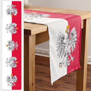 Chemin De Table Court Drapeau polonais, décoration de la fan house Eagle