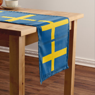 Chemin De Table Court Drapeau suédois & Sports décoration de la maison /
