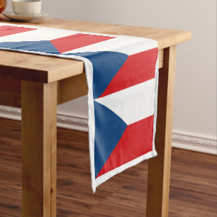 Chemin De Table Court Drapeau tchèque & décoration de la maison de venti