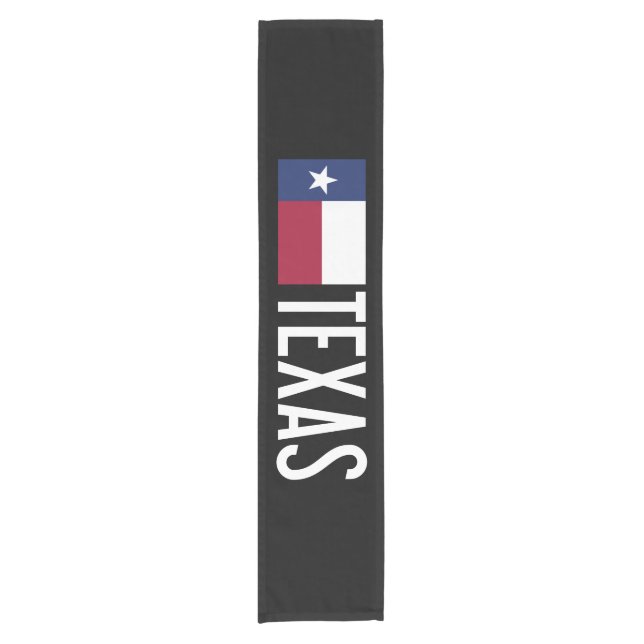 Chemin De Table Court Drapeau texan et Texas (Devant)