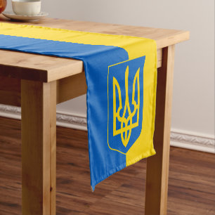 Chemin De Table Court Drapeau ukrainien & Ukraine Cuisine / Coureur de t