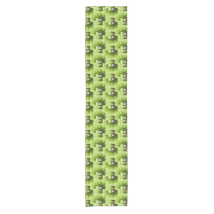 Chemin De Table Court Drôle Cartoon Broccoli Motif