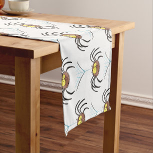 Chemin De Table Court Drôle mignon dessin animé d'araignée moelleuse