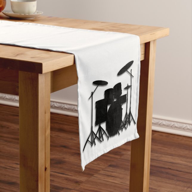 Chemin De Table Court Drums Musique Design (In Situ)