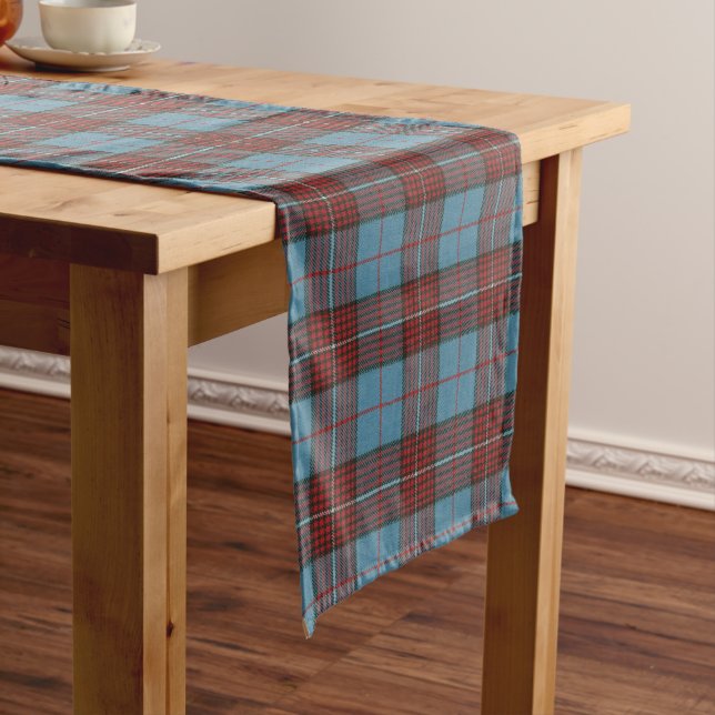 Chemin De Table Court Duchesse de Kent Modern Tartan écossais (In Situ)