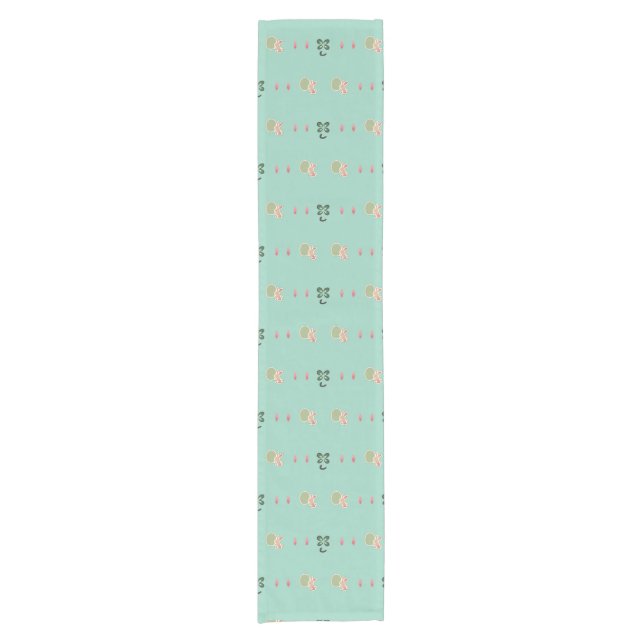 Chemin De Table Court Easter Bunny Table Runner - Spring Greenテーブルランナー (Devant)