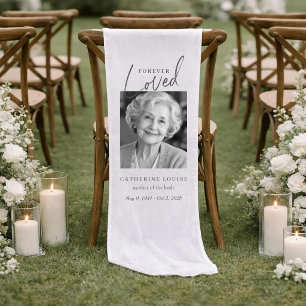 Chemin De Table Court Écriture aimée pour toujours Mère de la mariée Mar