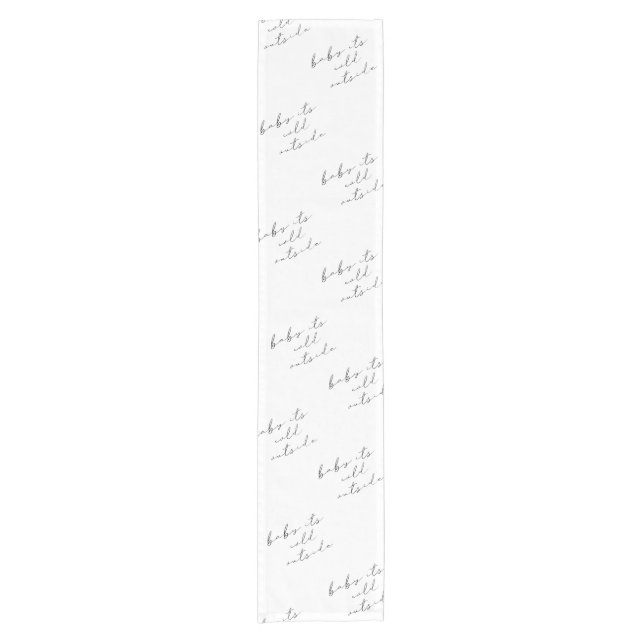 Chemin De Table Court Élégant bébé Il fait froid dehors ligne de douche  (Devant)