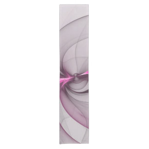 Chemin De Table Court Élégant Chaos Moderne Art Fractal Abstrait Rose