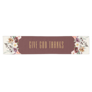 Chemin De Table Court Elégant Donner Dieu Merci Floral Thanksgiving