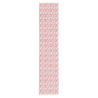 Chemin De Table Court Elegant Pink Vintage Rose Flowers Table Runner