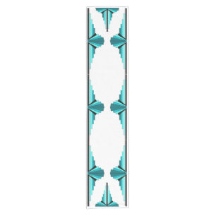 Chemin De Table Court Éléments Art déco en vert turquoise