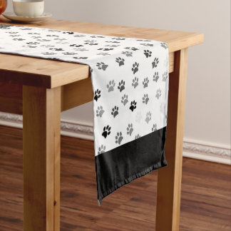 Chemin De Table Court Empreinte de patte Amoureux des chiens de table Ru