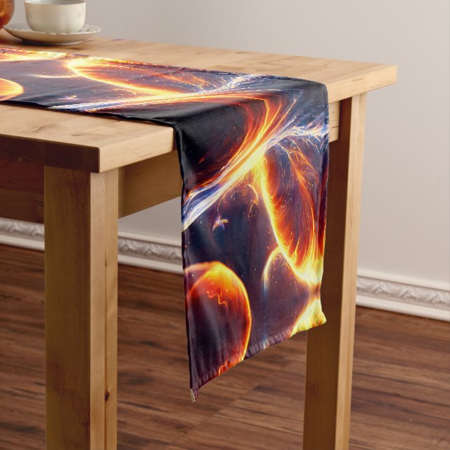 Chemin De Table Court Espace d'eau de feu (In Situ)