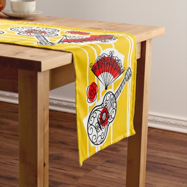 Chemin De Table Court Espagnol Souvenirs table runner 14 x 72 (In Situ)