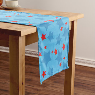 Chemin De Table Court Étoiles bleues du quatre juillet patriotique étoil