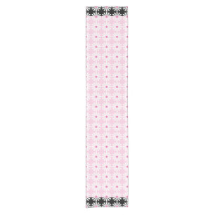 Chemin De Table Court Faisceaux français rose noir et joli blanc