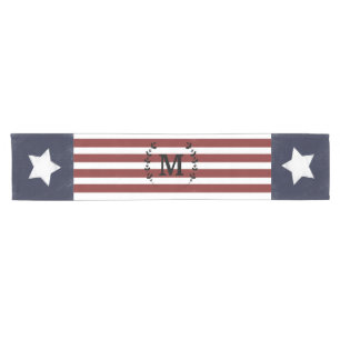 Chemin De Table Court Farmhouse Patriotic Americana moderne 4 juillet