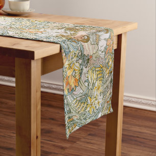 Chemin De Table Court Femmes Art Nouveau & motif floral de Mucha