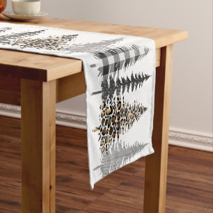 Chemin De Table Court Ferme Plaid et arbre de Noël Poster de animal