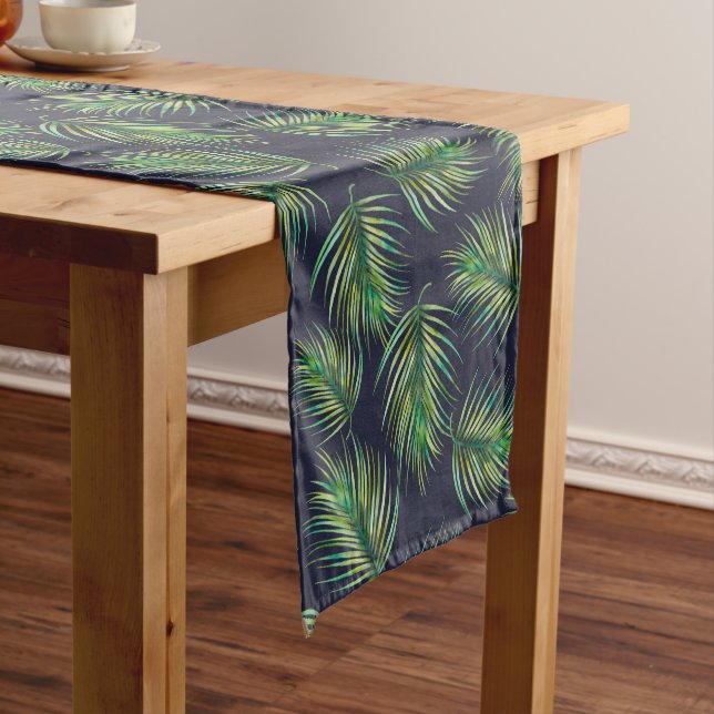 Chemin De Table Court Ferns All-Over Print Short Table Runner (In Situ)