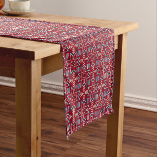 Chemin De Table Court Festif Motif scandinave