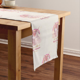 Chemin De Table Court Fête de Baby Shower Licorne Magique