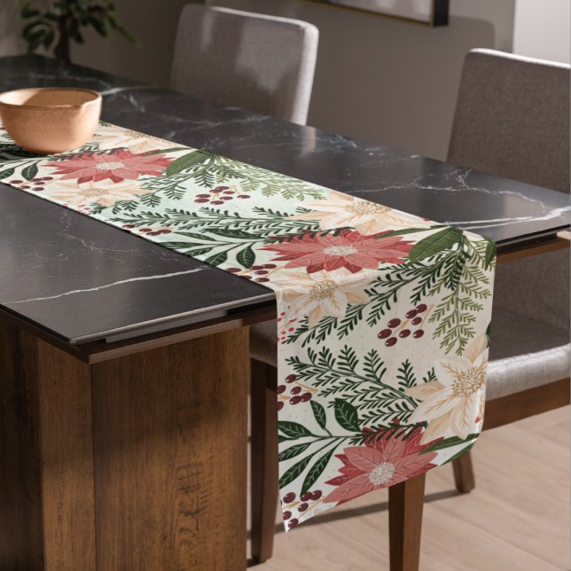 Chemin De Table Court fête de noël botanique (Créateur téléchargé)