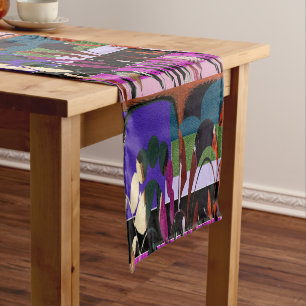Chemin De Table Court Feuille de vigne florale moderne 