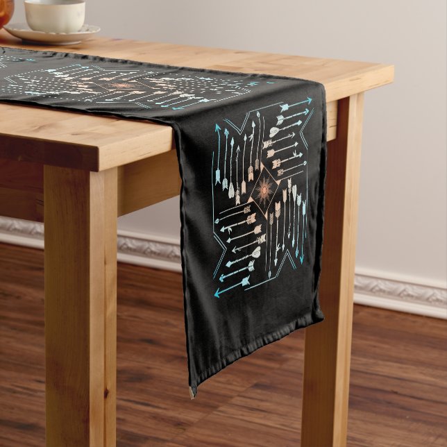 Chemin De Table Court Flèches Boho et Soleil V1 ID748 (In Situ)