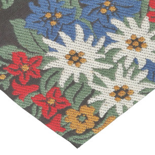 Chemin De Table Court Fleur alpine suisse d'edelweiss