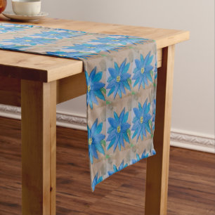Chemin De Table Court Fleur bleue