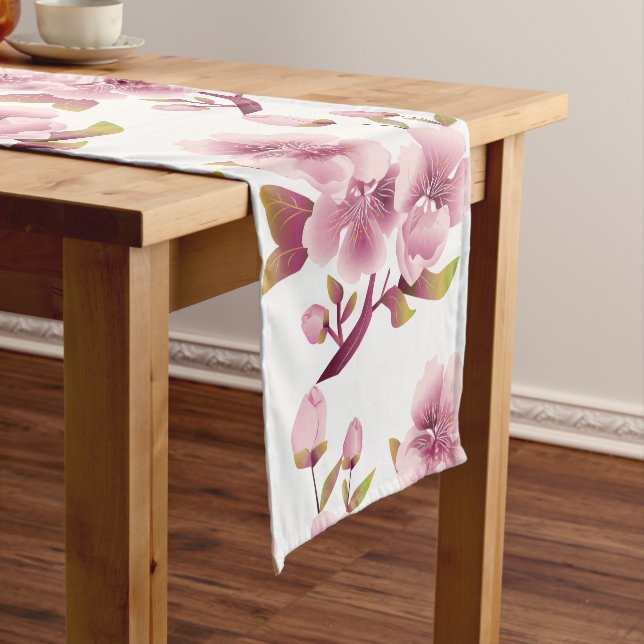 Chemin De Table Court Fleur Cherry Blossom (In Situ)