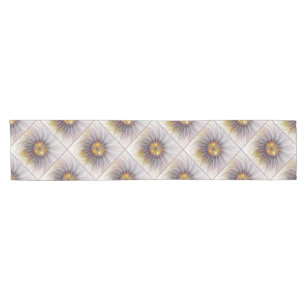 Chemin De Table Court Fleur colorée lumineuse, fractale moderne abstrait