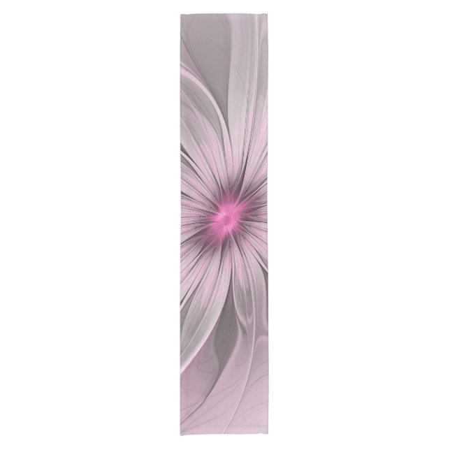 Chemin De Table Court Fleur de fantaisie Art fractal floral abstrait de  (Devant)