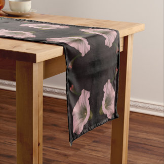 Chemin De Table Court Fleur de gloire du matin blanc gros Abstrait