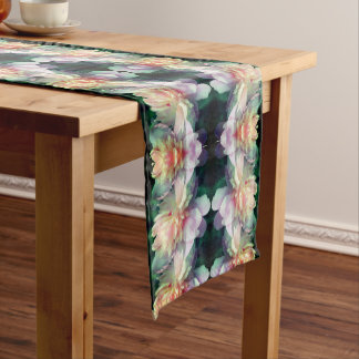 Chemin De Table Court Fleur de pivoine rose Abstraite