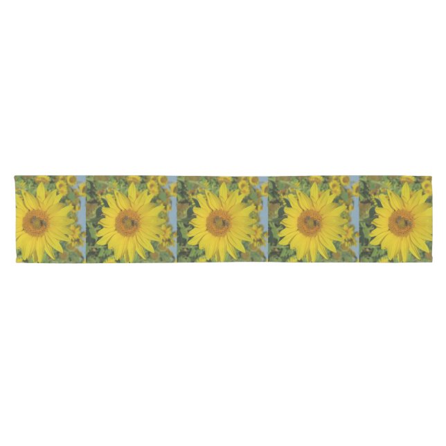 Chemin De Table Court fleur de soleil jaune fleur d'été (Horizontal)