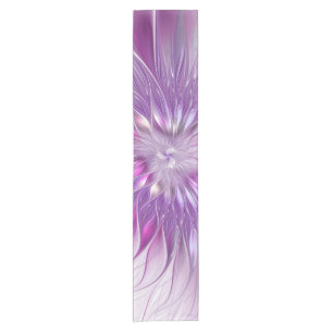 Chemin De Table Court Fleur Rose Violet Passion Abstrait Art Fractal