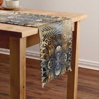 Chemin De Table Court Fleur sauvage d'Afrique Abstraite