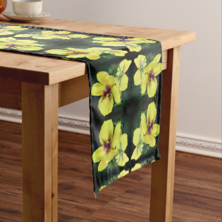 Chemin De Table Court Fleur sauvage jaune délicat Art Abstrait